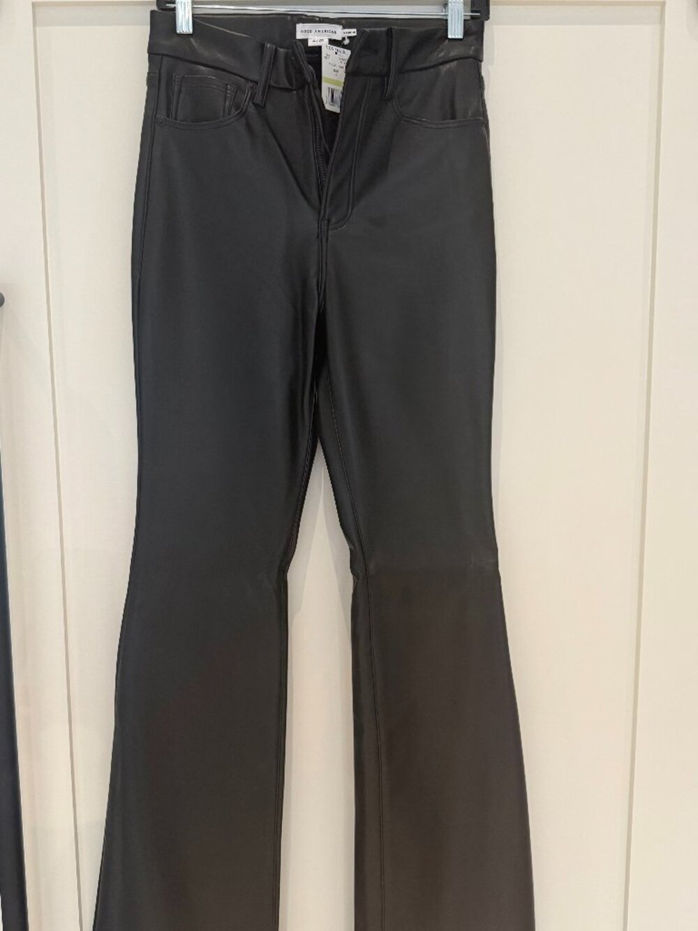 NWT Good American faux leather bootcut pants - Picture 4 of 4